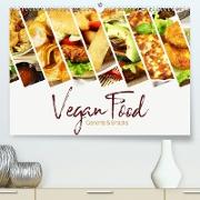 Vegan Food Kalender - Gerichte und Snacks (Premium, hochwertiger DIN A2 Wandkalender 2022, Kunstdruck in Hochglanz)