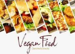 Vegan Food Kalender - Gerichte und Snacks (Wandkalender 2022 DIN A2 quer)