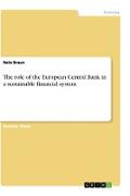 The role of the European Central Bank in a sustainable financial system