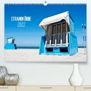 Strandkörbe 2022 (Premium, hochwertiger DIN A2 Wandkalender 2022, Kunstdruck in Hochglanz)
