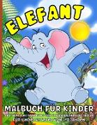 Elefant malbuch für Kinder Ab 4 Jahre