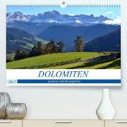 Dolomiten - Latemar und Rosengarten (Premium, hochwertiger DIN A2 Wandkalender 2022, Kunstdruck in Hochglanz)