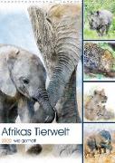 Afrikas Tierwelt - wie gemalt (Wandkalender 2022 DIN A3 hoch)