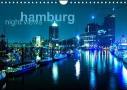 hamburg - night views (Wandkalender 2022 DIN A4 quer)