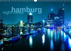 hamburg - night views (Wandkalender 2022 DIN A3 quer)