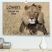 Löwen - Könige der Tiere (Premium, hochwertiger DIN A2 Wandkalender 2022, Kunstdruck in Hochglanz)