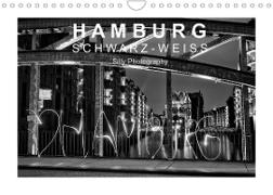 Hamburg in schwarz-weiß (Wandkalender 2022 DIN A4 quer)