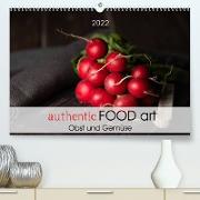authentic FOOD art Obst und Gemüse (Premium, hochwertiger DIN A2 Wandkalender 2022, Kunstdruck in Hochglanz)