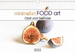 minimalist FOOD art Obst und Gemüse (Wandkalender 2022 DIN A4 quer)