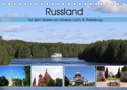 Russland - Auf dem Wasser von Moskau nach St. Petersburg (Tischkalender 2022 DIN A5 quer)