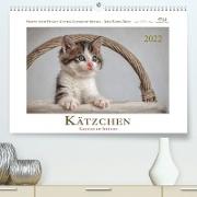 Kätzchen-Kalender mit Sprüchen (Premium, hochwertiger DIN A2 Wandkalender 2022, Kunstdruck in Hochglanz)