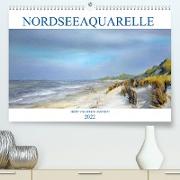 Nordseeaquarelle (Premium, hochwertiger DIN A2 Wandkalender 2022, Kunstdruck in Hochglanz)