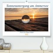 Sonnenuntergang am Ammersee (Premium, hochwertiger DIN A2 Wandkalender 2022, Kunstdruck in Hochglanz)