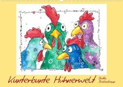 Kunterbunte Hühnerwelt (Wandkalender 2021 DIN A2 quer)