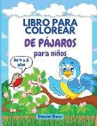 Libro para colorear de pájaros para niños