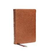 NKJV, Reference Bible, Classic Verse-by-Verse, Center-Column, Premium Goatskin Leather, Brown, Premier Collection, Red Letter, Thumb Indexed, Comfort Print