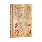Hardcover Notizbücher Mira Botanica Flämische Rose Midi Liniert