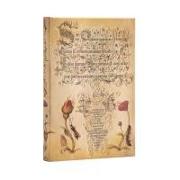 Hardcover Notizbücher Mira Botanica Flämische Rose Mini Liniert