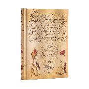 Hardcover Notizbücher Mira Botanica Flämische Rose Midi Unliniert