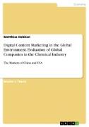 Digital Content Marketing in the Global Environment. Evaluation of Global Companies in the Chemical Industry