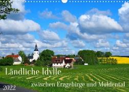 Ländliche Idylle zwischen Erzgebirge und Muldental (Wandkalender 2022 DIN A3 quer)