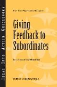 Giving Feedback to Subordinates