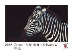 Zebras - Schönheit in Schwarz & Weiß 2022 - Timokrates Kalender, Tischkalender, Bildkalender - DIN A5 (21 x 15 cm)