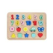 Numbers, Shapes, and Colors Wooden Tray Puzzle