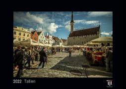 Tallinn 2022 - Black Edition - Timokrates Kalender, Wandkalender, Bildkalender - DIN A3 (42 x 30 cm)