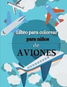 Libro para colorear de aviones para niños