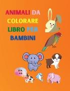 Animali da colorare libro per bambini