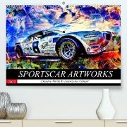 SPORTSCAR ARTWORKS Creative Works by Jean-Louis Glineur (Premium, hochwertiger DIN A2 Wandkalender 2022, Kunstdruck in Hochglanz)