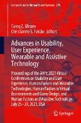 Advances in Usability, User Experience, Wearable and Assistive Technology