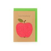 Doppelkarte. Gute Besserung Apfel