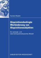 Akquisitionsbedingte Wertänderung von Akquisitionssubjekten