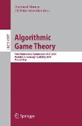 Algorithmic Game Theory