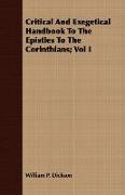 Critical and Exegetical Handbook to the Epistles to the Corinthians, Vol I