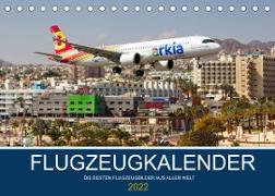 Flugzeugkalender - Flugzeugbilder aus der ganzen Welt (Tischkalender 2022 DIN A5 quer)