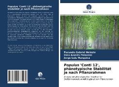 Populus 'Conti 12', phänotypische Stabilität je nach Pflanzrahmen