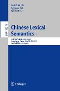 Chinese Lexical Semantics