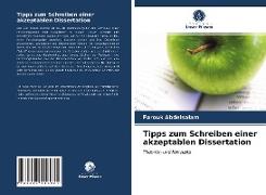 Tipps zum Schreiben einer akzeptablen Dissertation