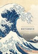 Notizbuch klein A5 Blanko - Notizheft 44 Seiten 90g/m² - Softcover Hokusai "Die große Welle vor Kanagawa" - FSC Papier