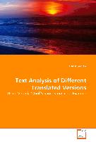 Text Analysis of Different Translated Versions