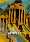 Notizbuch klein A5 Blanko - Notizheft 44 Seiten 90g/m² - Softcover Ernst Ludwig Kirchner "Brandenburger Tor" Berlin - FSC Papier