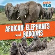 African Elephants and Baboons