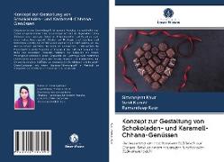 Konzept zur Gestaltung von Schokoladen- und Karamell-Chhana-Genüssen