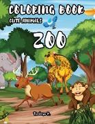 Zoo Coloring Book Cute Animals