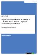Sophia Burset's Transition in ¿Orange Is The New Black¿. Season 1, Episode 3 "Lesbian Request Denied"