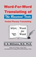 Word-For-Word Translating of The Received Texts, Verbal Plenary Translating