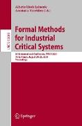 Formal Methods for Industrial Critical Systems